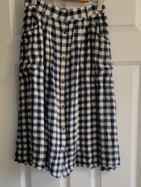 Gingham Stradivarius Midi Skirt